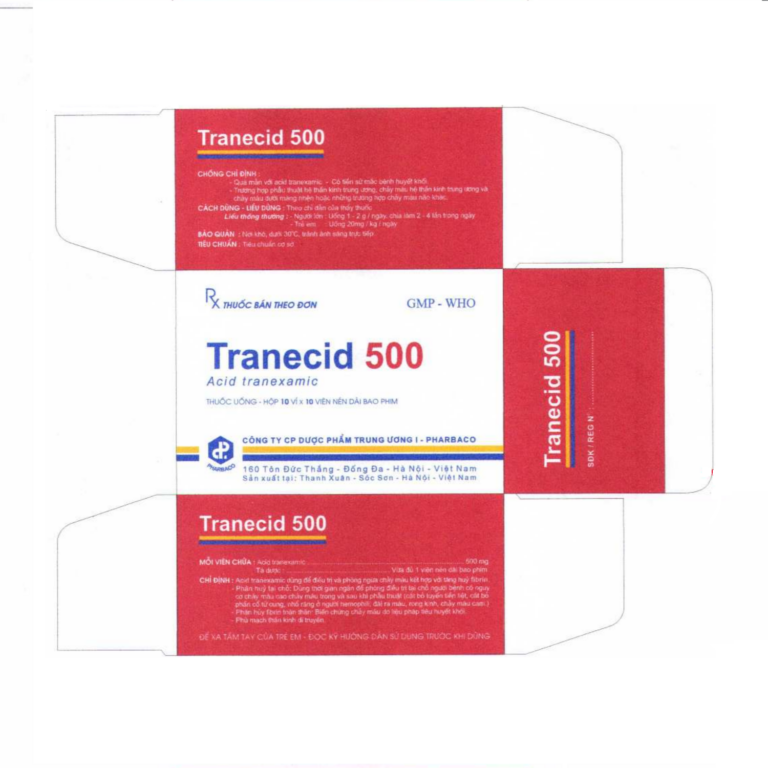 Công dụng thuốc Acid Tranexamic 500