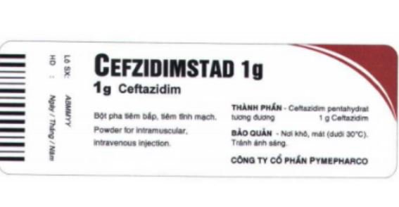Công dụng thuốc Cefzidimstad 1g