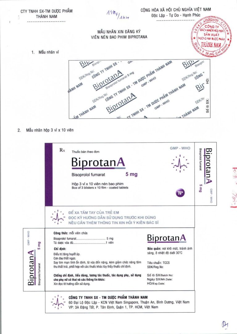 Công dụng thuốc Biprotana A