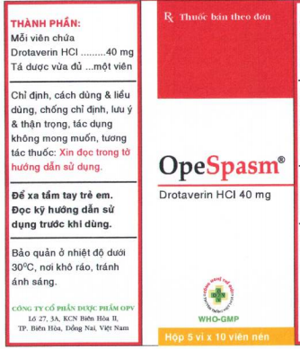 Công dụng thuốc Opespasm