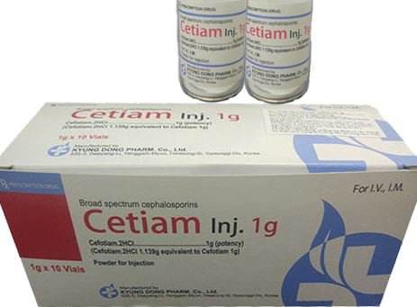 Công dụng thuốc Cetiam Inj. 1g
